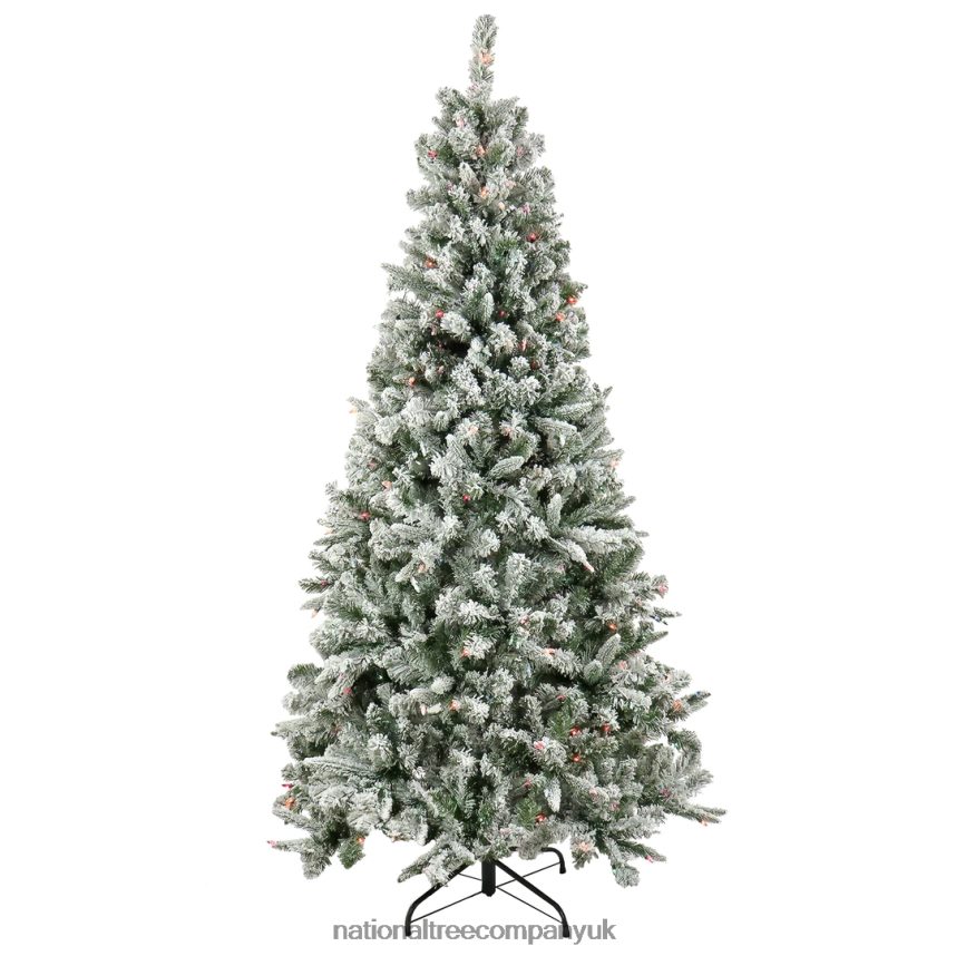 Trees | National Tree Company Artificial Snowy Mixed Pine Christmas Tree Pre-Lit with Multi Incandescent Lights Plug In 65 ft F2L4F144